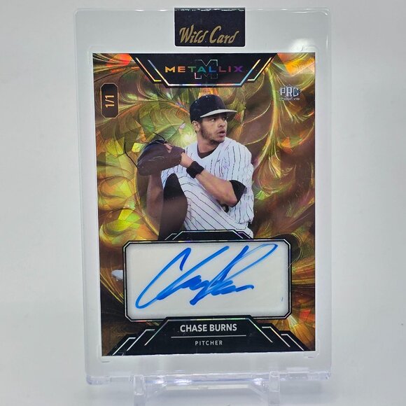 2024 Metallix Chase Burns AUTOGRAPH ROOKIE CARD 1/1 RARE! Cincinnati Reds Card - Picture 1 of 2